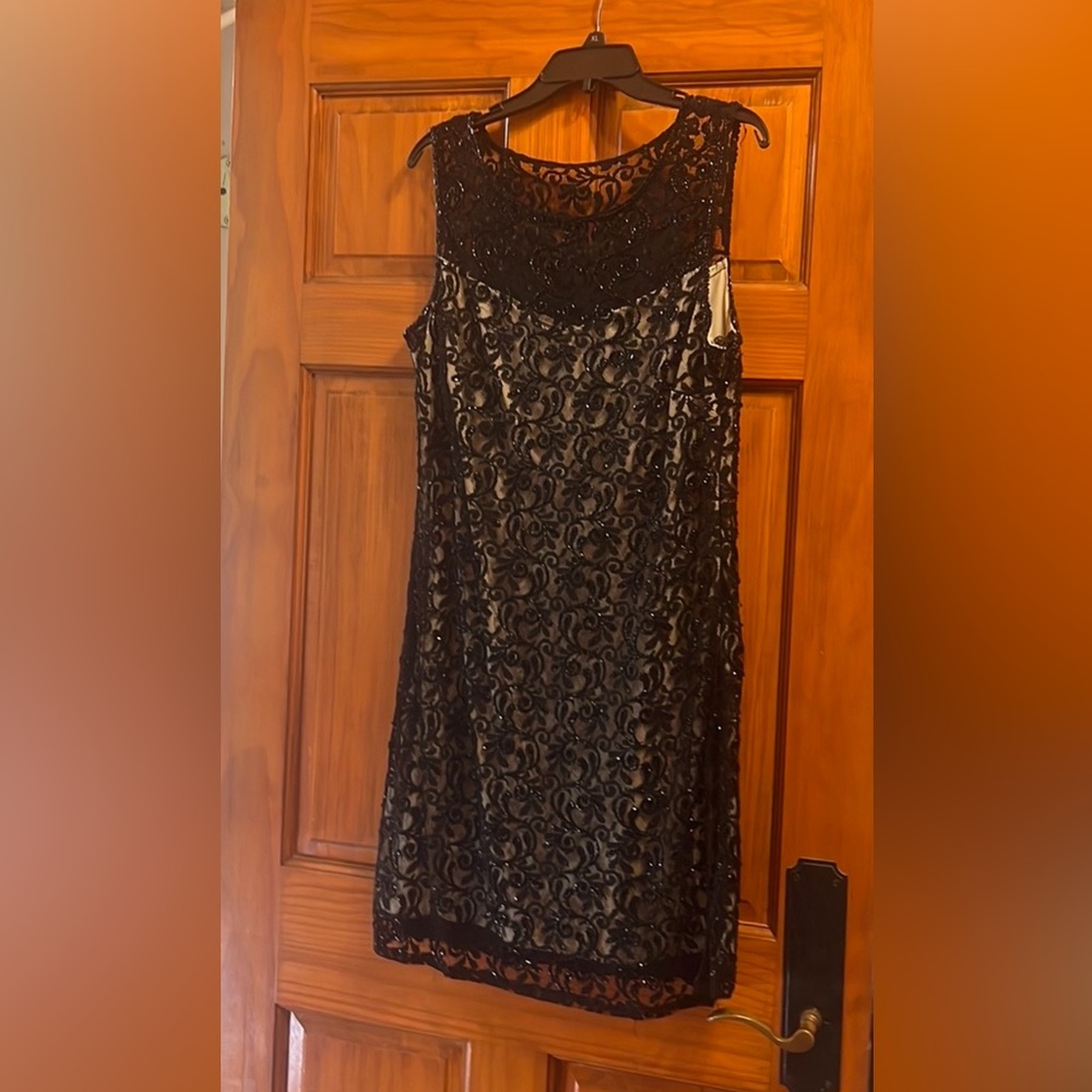 Stunning sequins lace dress.  Comfortable to wear. A must have black dress. - Picture 1 of 5